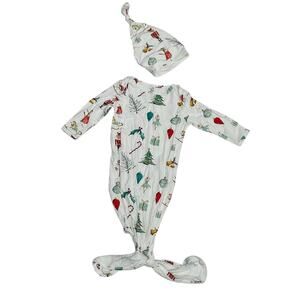 NWOT Tickety-Boo 0/3M Nutcracker Gown with cap